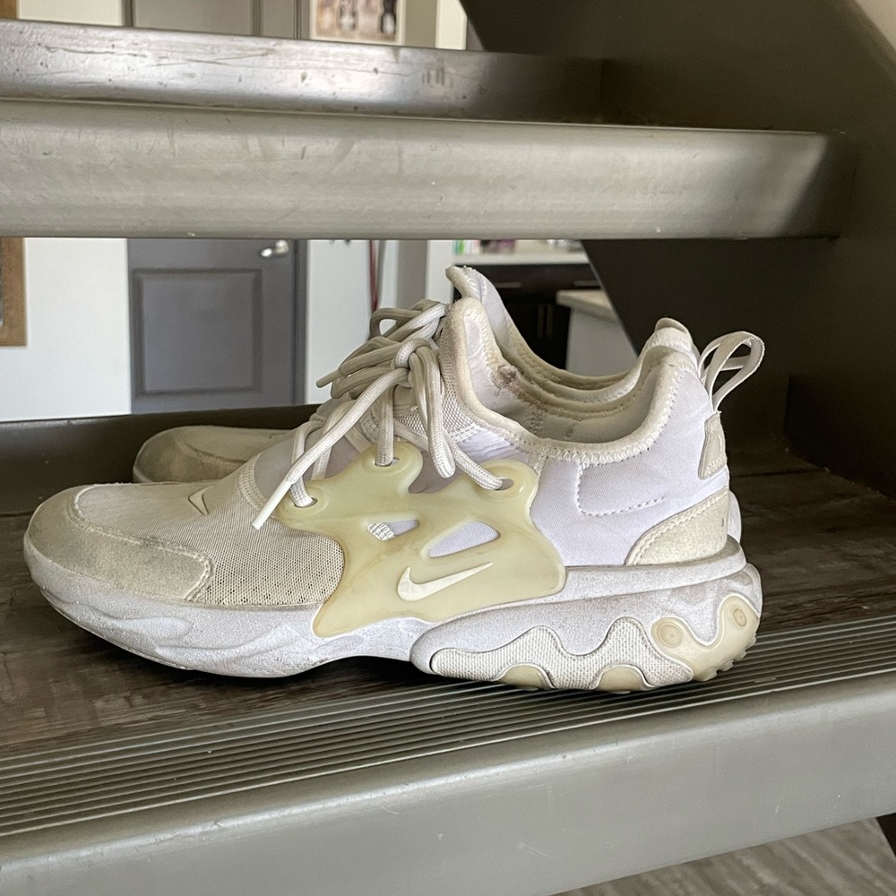 Nike Beige and White Athletic Shoes